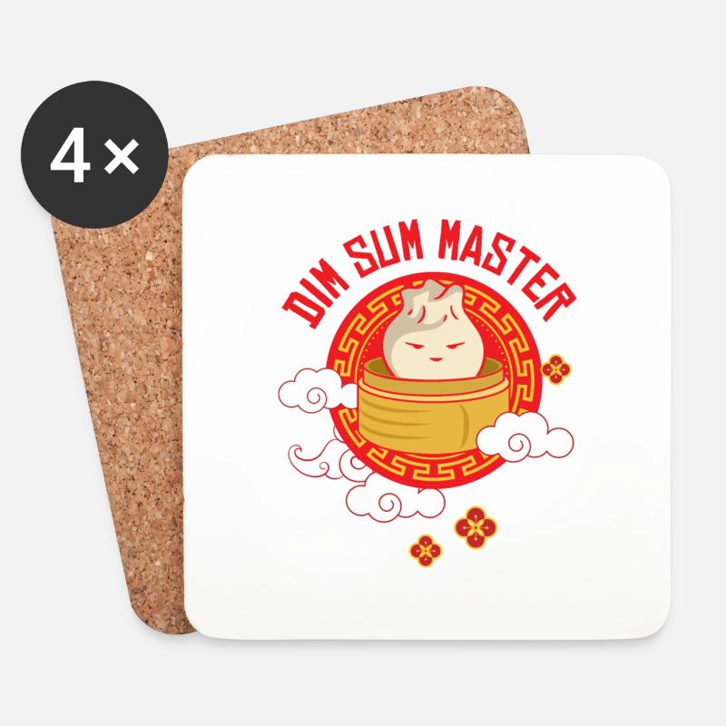 Dim Sum Master - Coasters (set of 4) - white