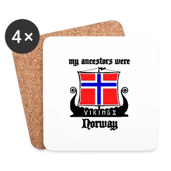 My ancestors were vikings norway - Coasters (set of 4) - white - Front