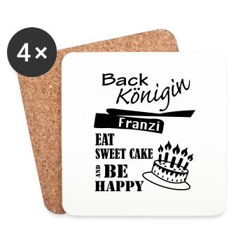 Backmeisterin Franzi - Untersetzer (4er-Set) - Weiß - Vorne