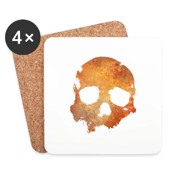 Skull - Coasters (set of 4) - white - Front