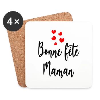 MUTTERTAG. SCHÖNEN MUTTERTAG. MAMA - Untersetzer (4er-Set) - Weiß - Vorne