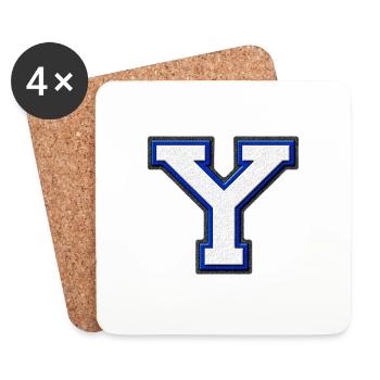 Varsity Y Yale - Untersetzer (4er-Set) - Weiß - Vorne