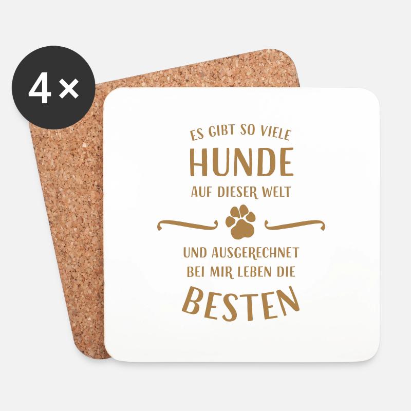 Es gibt so viele Hunde auf dieser Welt... - Untersetzer (4er-Set) - Weiß