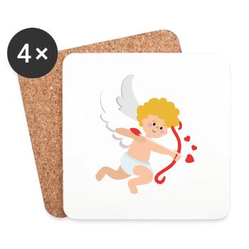 Amor Love Angel - Coasters (set of 4) - white - Front