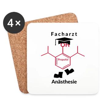 Facharzt Anästhesie - Untersetzer (4er-Set) - Weiß - Vorne