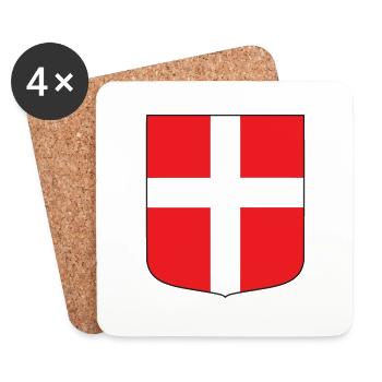 Dänemark - Untersetzer (4er-Set) - Weiß - Vorne