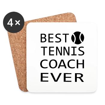 Tennis - Dessous de verre (lot de 4) - blanc - Devant