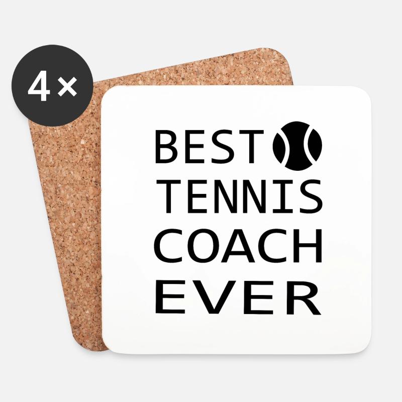 Tennis - Untersetzer (4er-Set) - Weiß