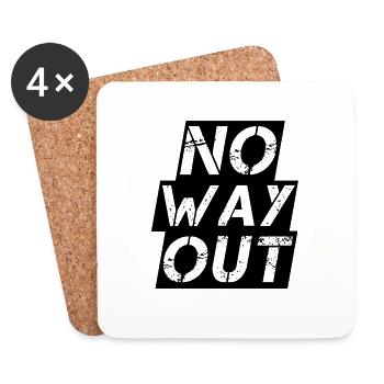 no way out - no way out - Coasters (set of 4) - white - Front