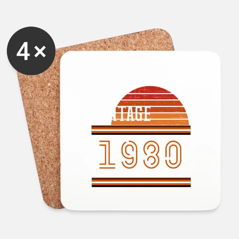 1980 - Untersetzer (4er-Set) - Weiß