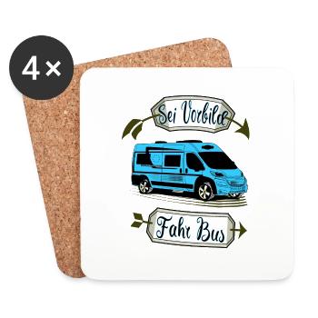 Kastenwagen Van Design 6m TK - Untersetzer (4er-Set) - Weiß - Vorne