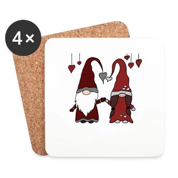 Elves Pair - Coasters (set of 4) - white - Front