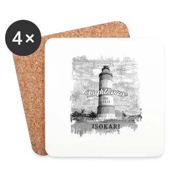 PRODUITS ISOKARI LIGHTHOUSE POUR TOUS LES ÂGES - Webshop - Dessous de verre (lot de 4) - blanc - Devant