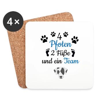 Dalmatiner Hundebesitzer Hundeliebhaber Geschenk - Untersetzer (4er-Set) - Weiß - Vorne