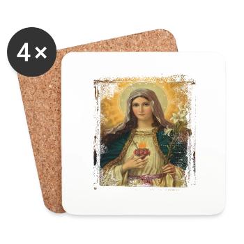 Jesus Maria Holly Mary - Coasters (set of 4) - white - Front