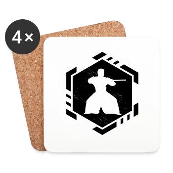 Aikido Vintage Herren Jungen Aikidoka Aikido Kämpf - Untersetzer (4er-Set) - Weiß - Vorne