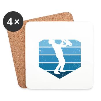 Saxophone Sax Saxophonist Men Boys - Coasters (set of 4) - white - Front