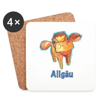 Allgäuer Kuh Lisa - Untersetzer (4er-Set) - Weiß - Vorne