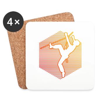 Women's Climber Climbing Men's Bouldering Climber - Coasters (set of 4) - white - Front