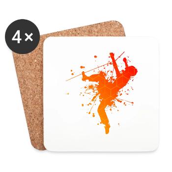 Boulder Herren Klettern Kletterer Bouldern - Untersetzer (4er-Set) - Weiß - Vorne