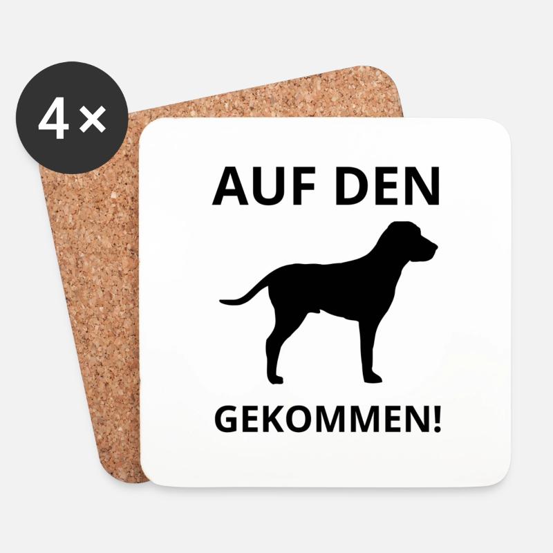 AUF DEN HUND GEKOMMEN - Untersetzer (4er-Set) - Weiß