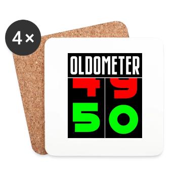 Oldometer 50th Birthday - Coasters (set of 4) - white - Front