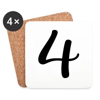 4 - Untersetzer (4er-Set) - Weiß - Vorne
