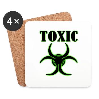 Toxic with signs - Coasters (set of 4) - white - Front