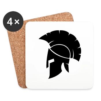 Spartaner - Untersetzer (4er-Set) - Weiß - Vorne