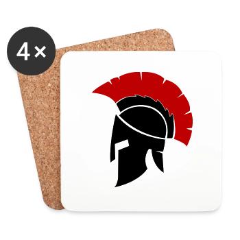 Spartaner - Untersetzer (4er-Set) - Weiß - Vorne