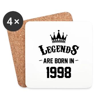Les légendes naissent en 1998 - Dessous de verre (lot de 4) - blanc - Devant