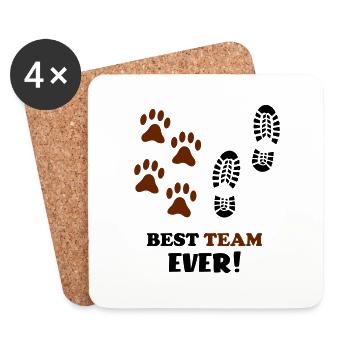 Best Team Ever - Untersetzer (4er-Set) - Weiß - Vorne