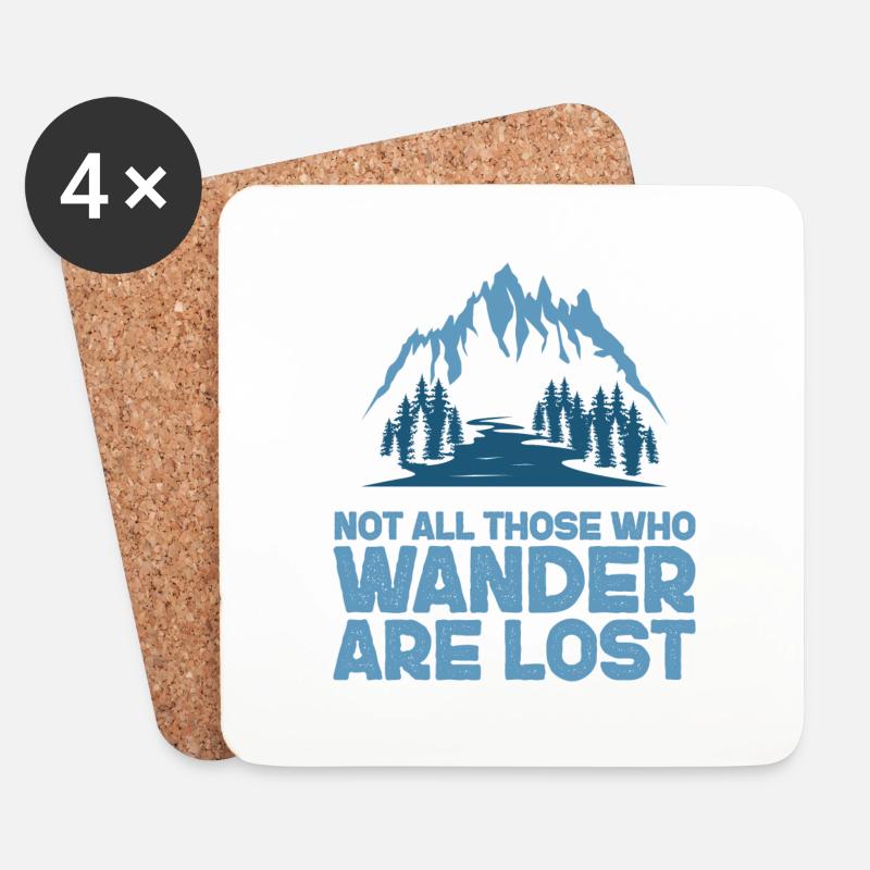 not all those who wander are lost - Untersetzer (4er-Set) - Weiß
