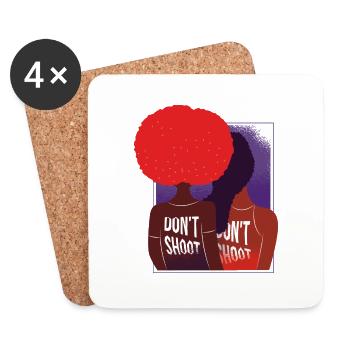 Don't shoot women Don't shoot women Geschenk Inspi - Untersetzer (4er-Set) - Weiß - Vorne