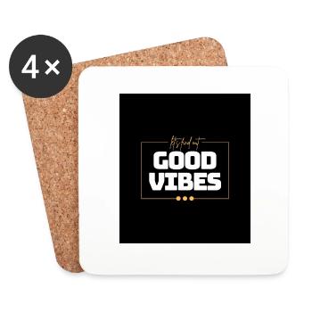 Good vibes - Coasters (set of 4) - white - Front