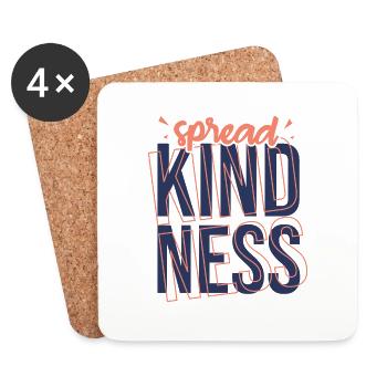 Kindness Statement Role Model Gift - Coasters (set of 4) - white - Front