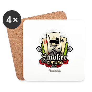Smoker is my Game - Untersetzer (4er-Set) - Weiß - Vorne