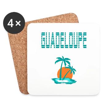 Guadeloupe - Coasters (set of 4) - white - Front