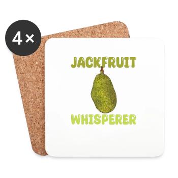Jackfrucht Flüsterer - Untersetzer (4er-Set) - Weiß - Vorne