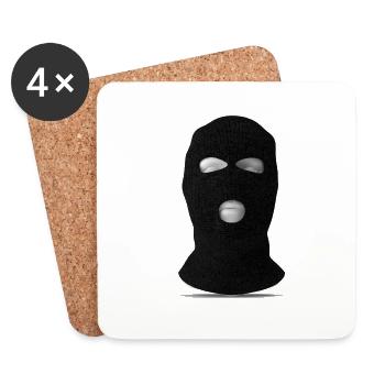 Full Face Hole Balaclava Ski Mask - Untersetzer (4er-Set) - Weiß - Vorne