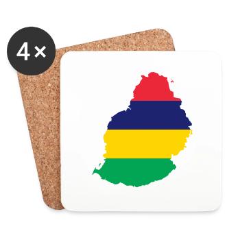 Mauritius - Untersetzer (4er-Set) - Weiß - Vorne