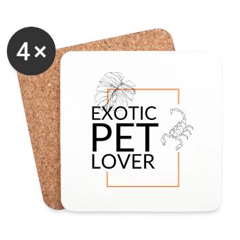 Exotic Pet Lover - Untersetzer (4er-Set) - Weiß - Vorne