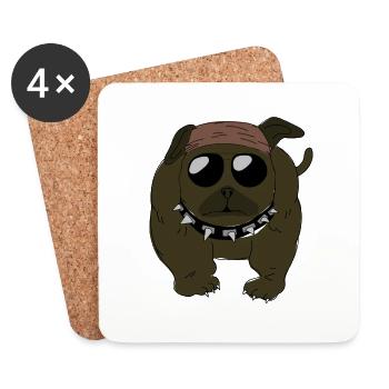 Evil Dog - Coasters (set of 4) - white - Front