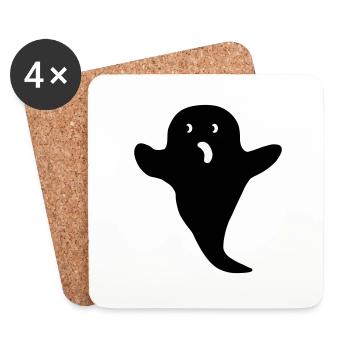 Ghosti2 - Untersetzer (4er-Set) - Weiß - Vorne