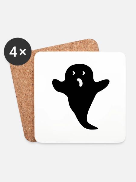 Ghosti2 - Untersetzer (4er-Set) - Weiß