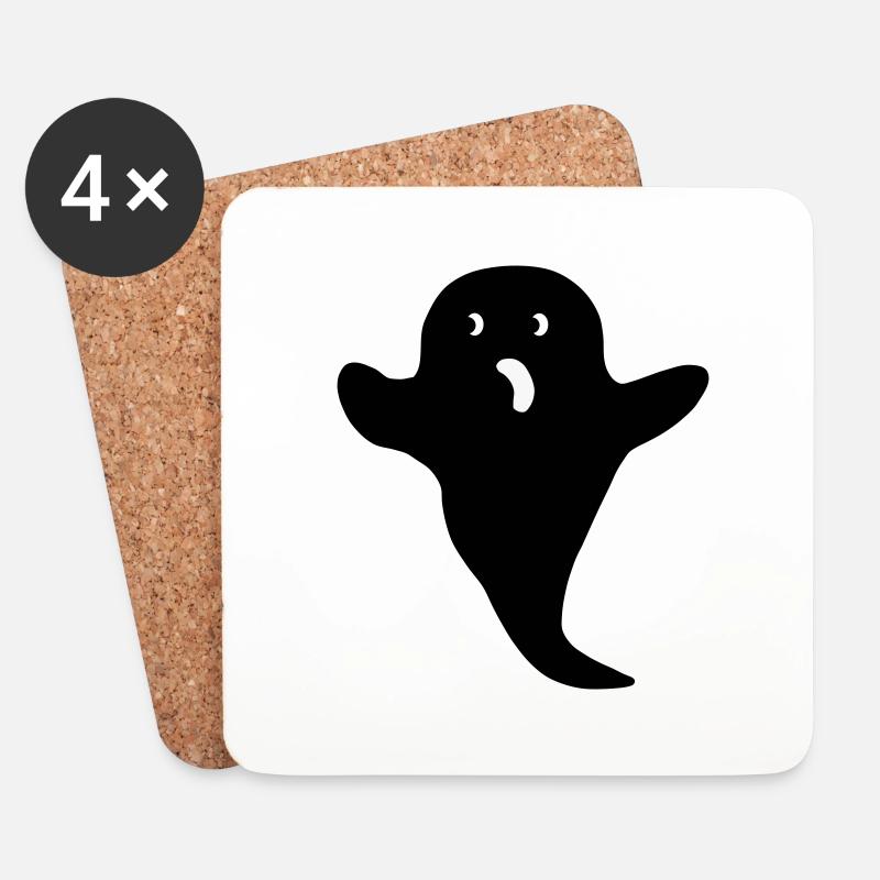 Ghosti2 - Untersetzer (4er-Set) - Weiß