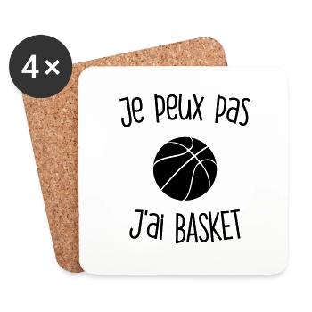 I can't I have Basketball sport tank top cool woman - Coasters (set of 4) - white - Front