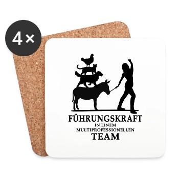 führungskraft Teamleiterin Boss legendäre chefin - Untersetzer (4er-Set) - Weiß - Vorne