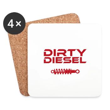 Make Dirty Diesel Great Again - Untersetzer (4er-Set) - Weiß - Vorne