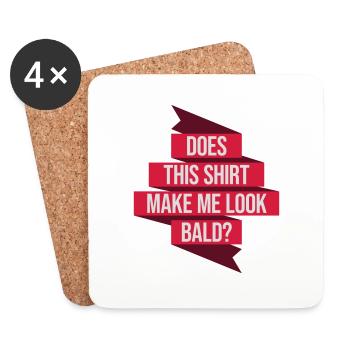 look soon citation de chemise - Dessous de verre (lot de 4) - blanc - Devant